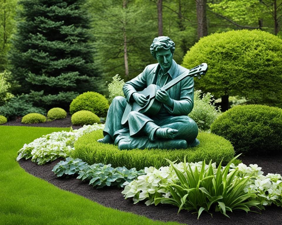 Gartenstatuen platzieren