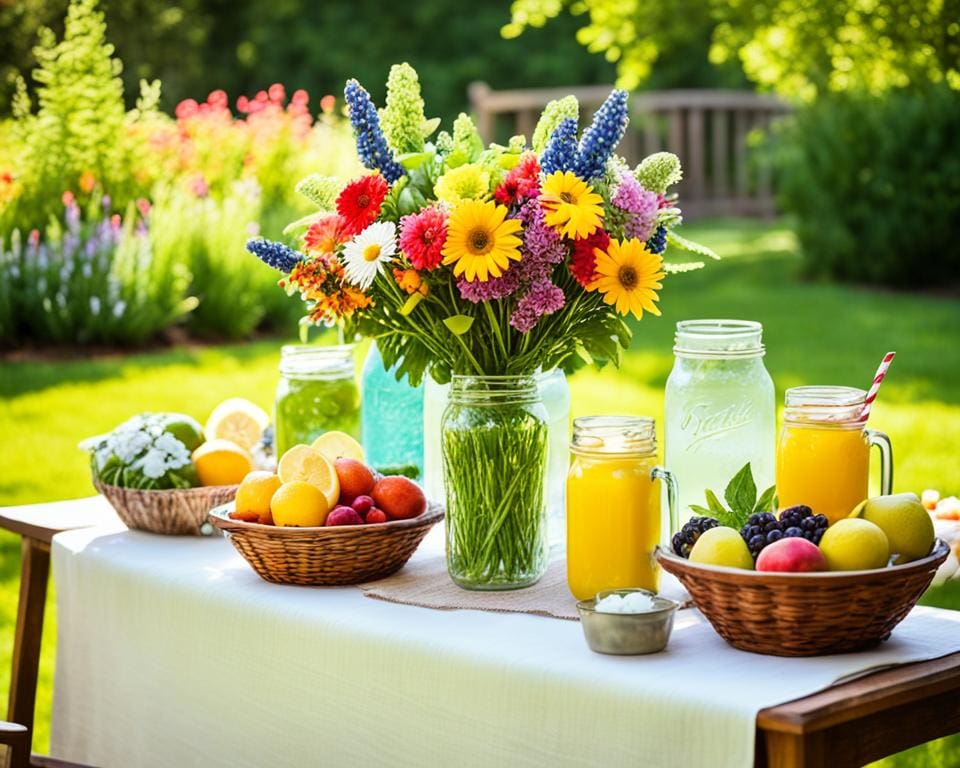 Gartentisch Sommer gestalten