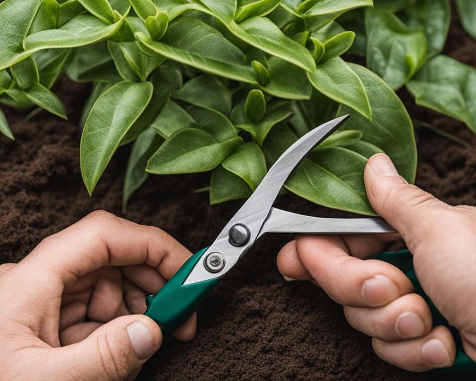 Schärfen der Gartenschere für bessere Schnittleistung