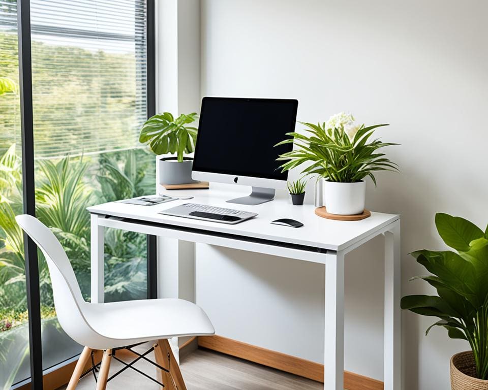 ergonomischer Schreibtisch im Homeoffice