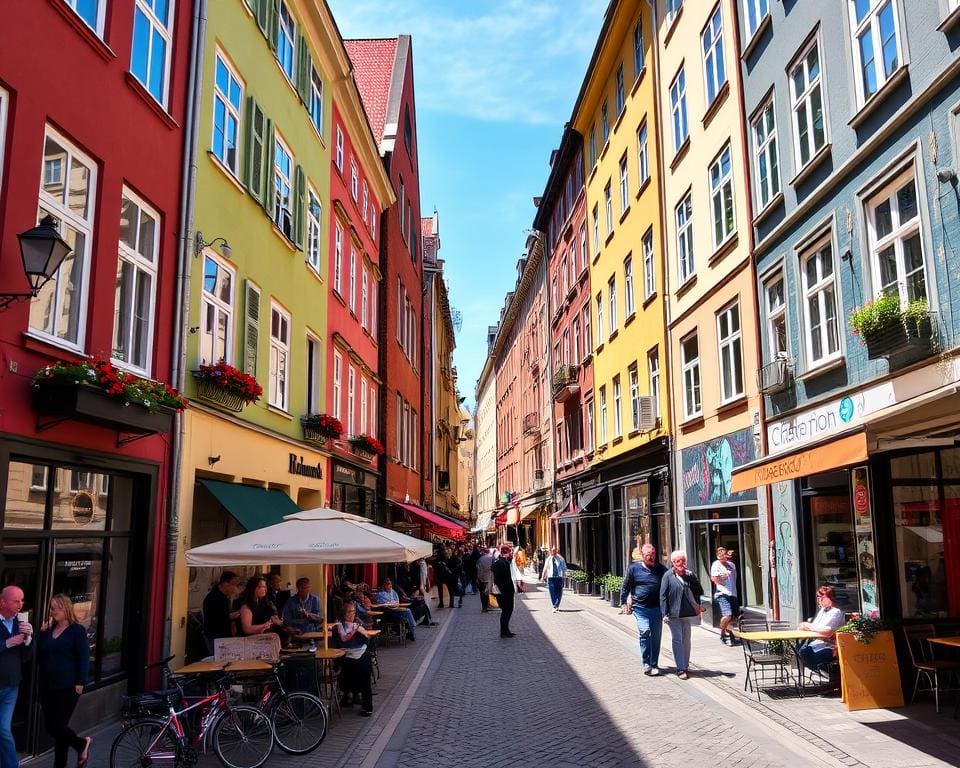 Bunte Straßen von Malmö, Schweden