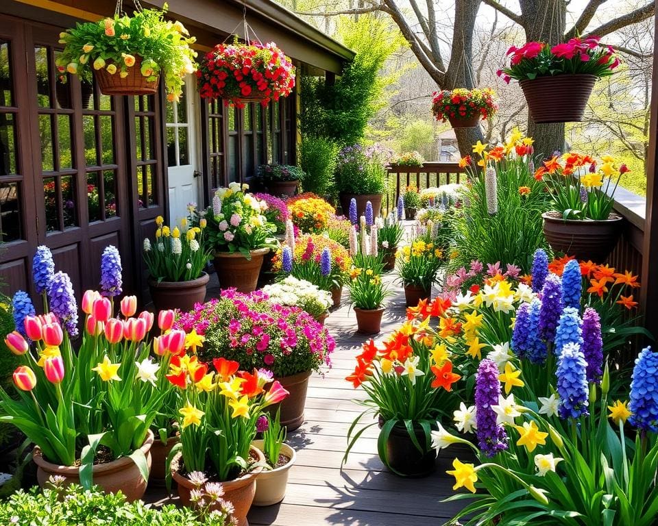 Frühlingsblumen für die Terrasse