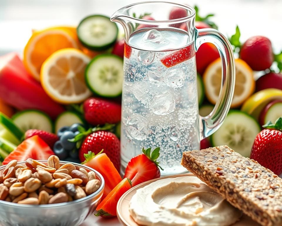 Hydration und gesunde Snacks