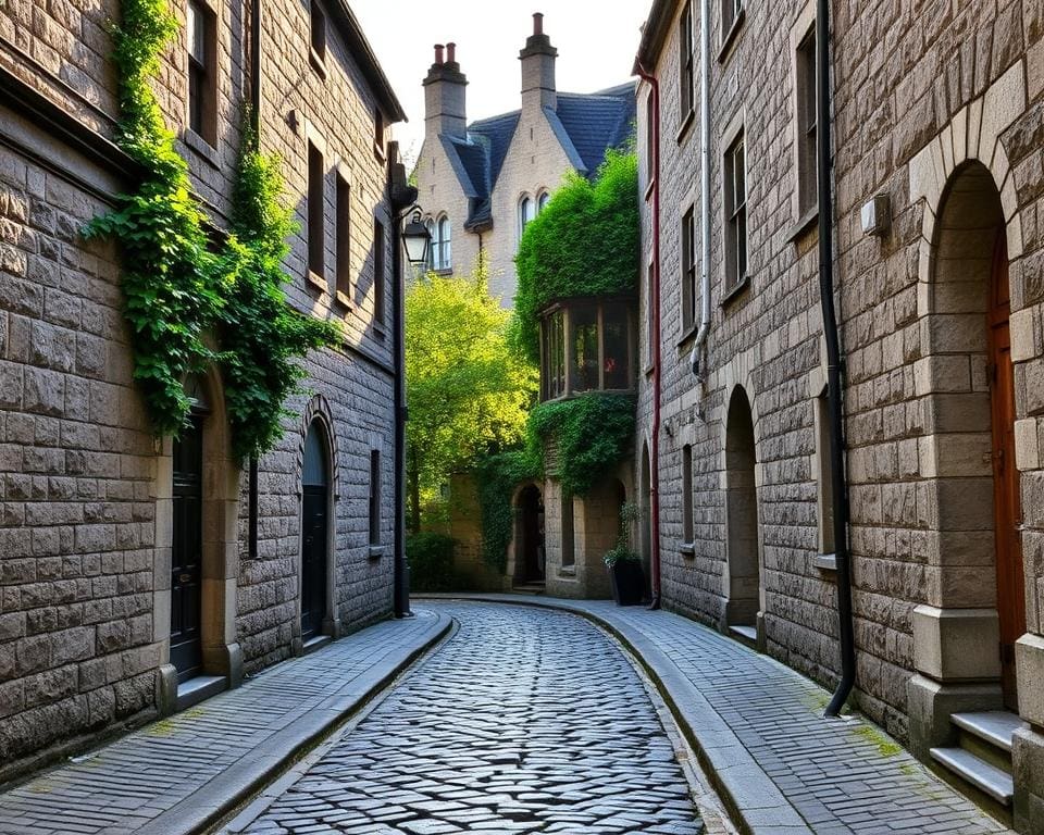 Mittelalterliche Straßen in Derry, Nordirland