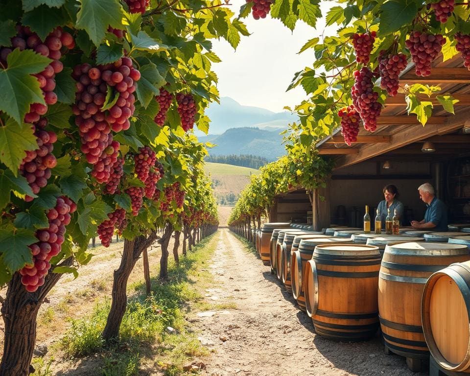 Weinproduktion und Reifung