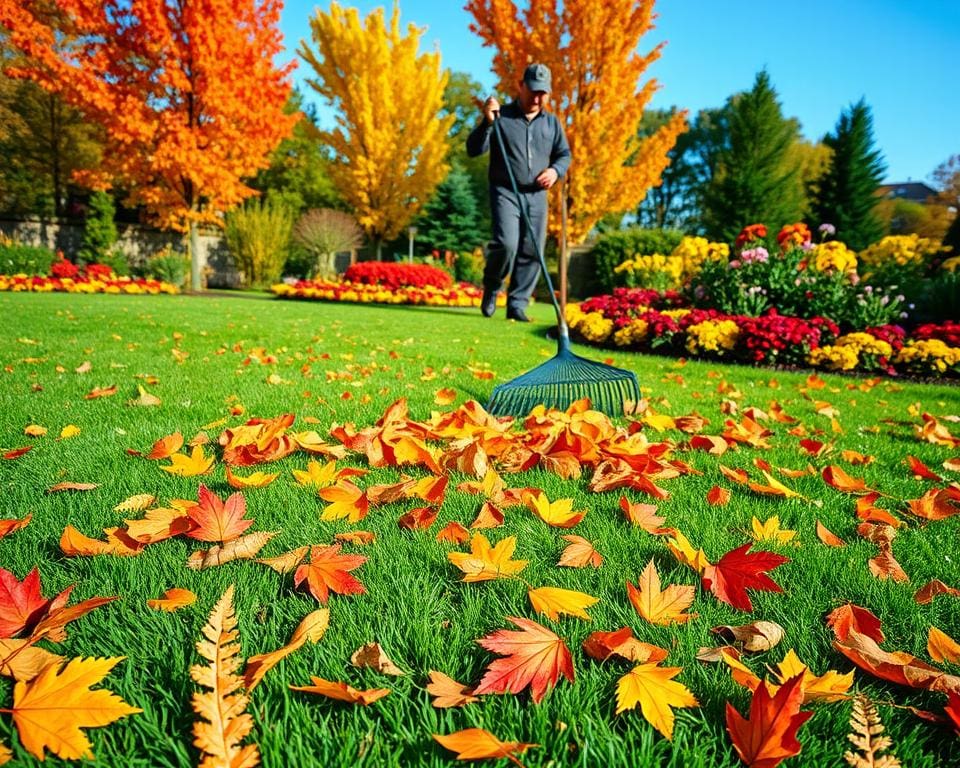 herbstliche Rasenpflege