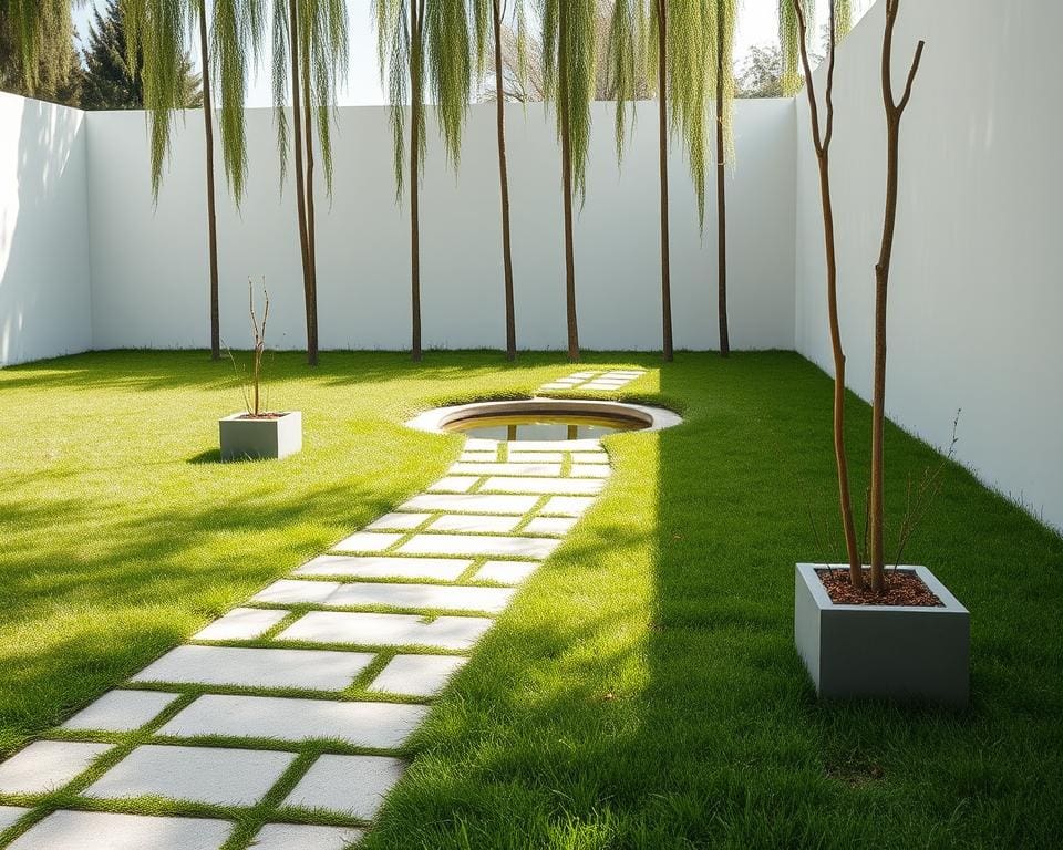 Garten im Minimalismus-Stil