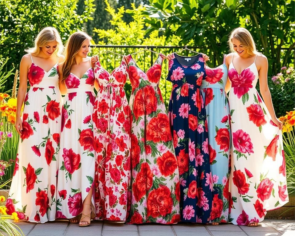 Maxikleider mit Blumenmustern: Der Sommertrend