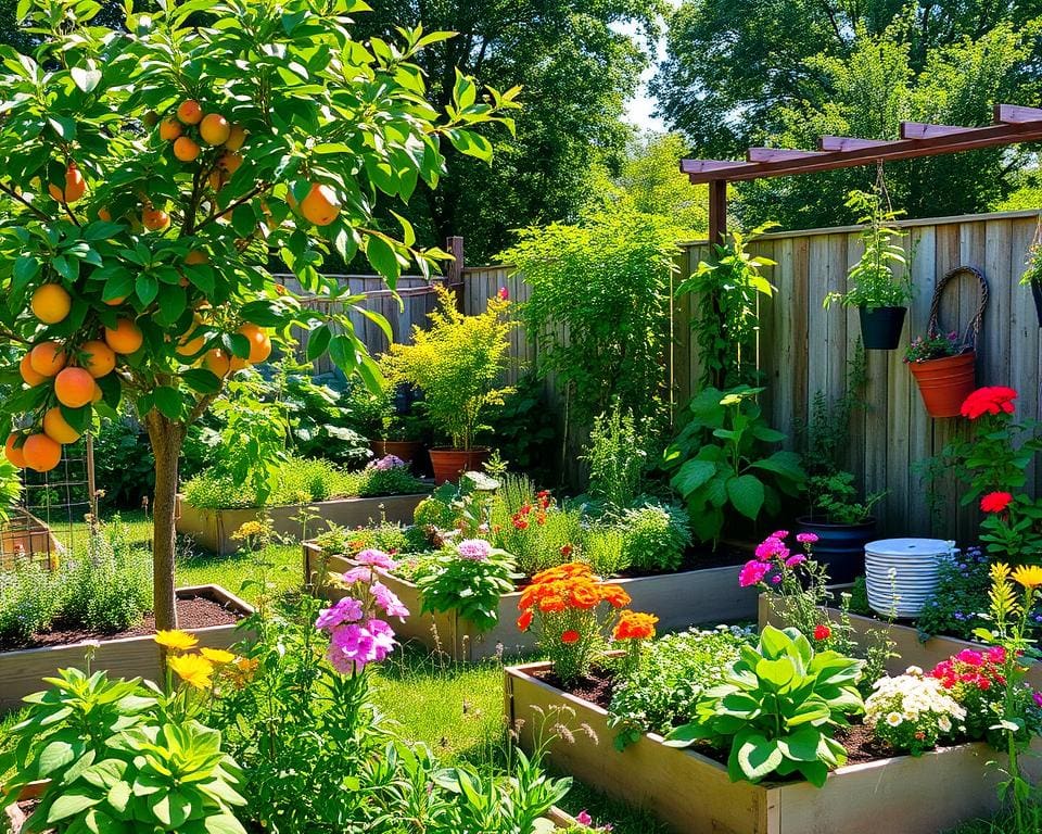 Obst anbauen in kleinem Selbstversorger-Garten