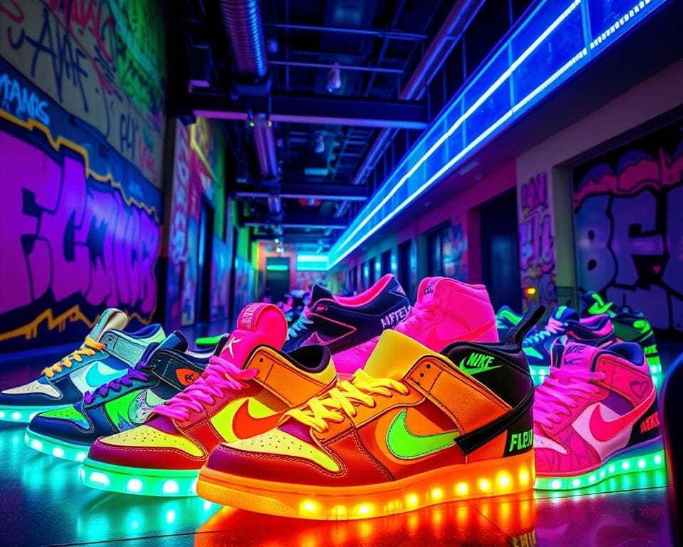 Sneaker in Neonfarben für besondere Events