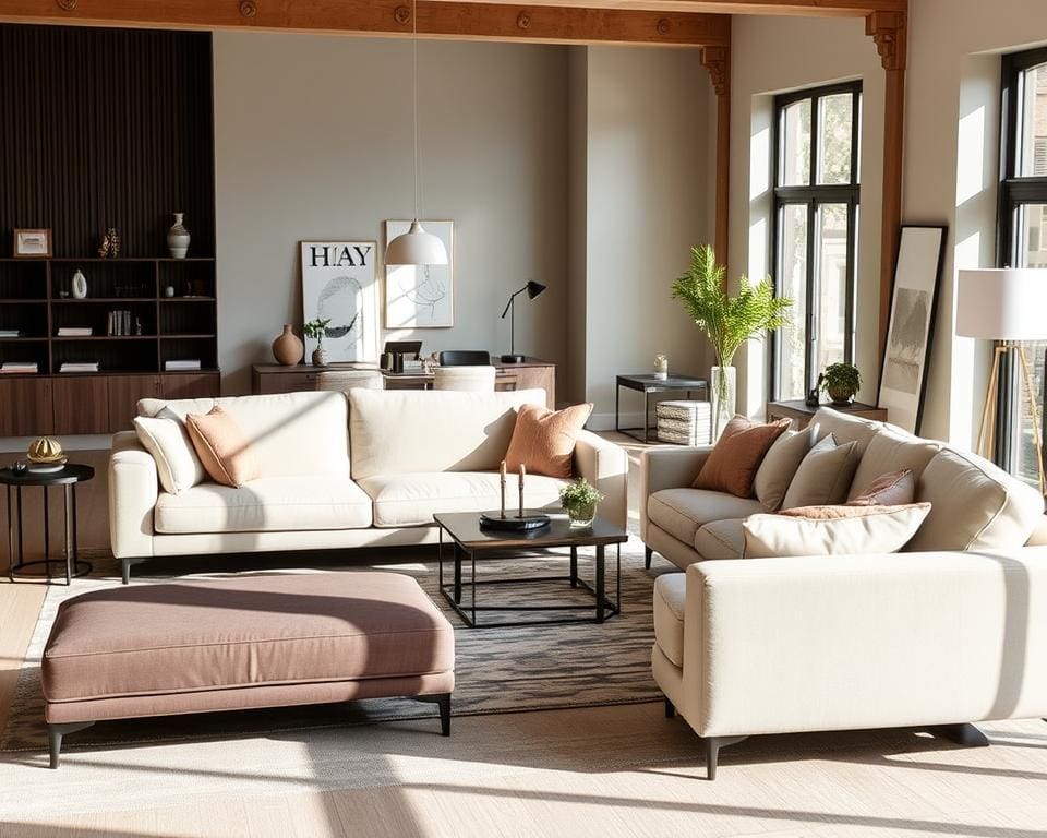 Sofas von HAY im Wohnzimmer