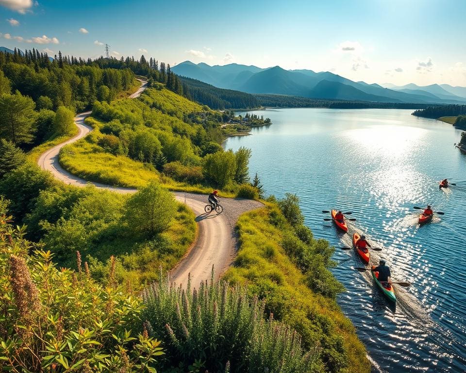 Beliebte Outdooraktivitäten: Wandern, Radfahren und Kanufahren