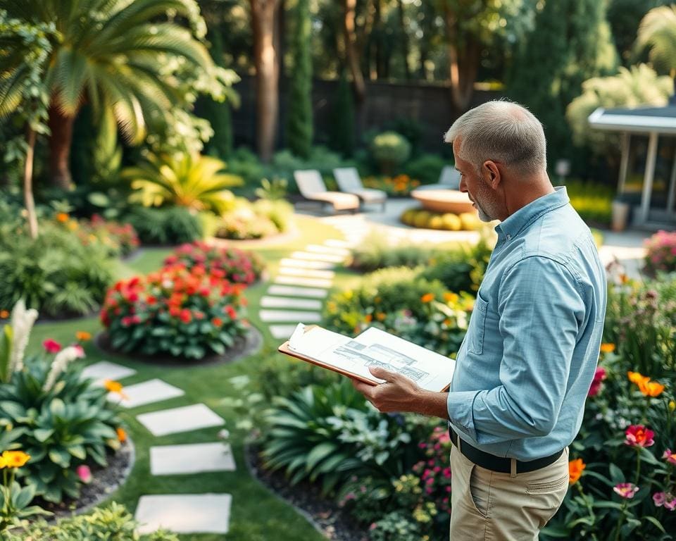 Landschaftsarchitekt in der Gartengestaltung