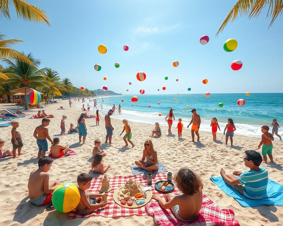 Sommerurlaub Spiele für den Strand und Familientreffen