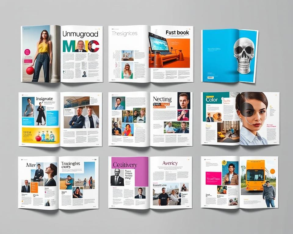 Editorial Design kreative Layouts Beispiele gelungener Magazine