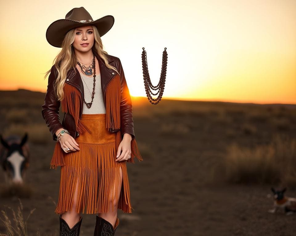 Fransen Outfit im Cowboy Chic