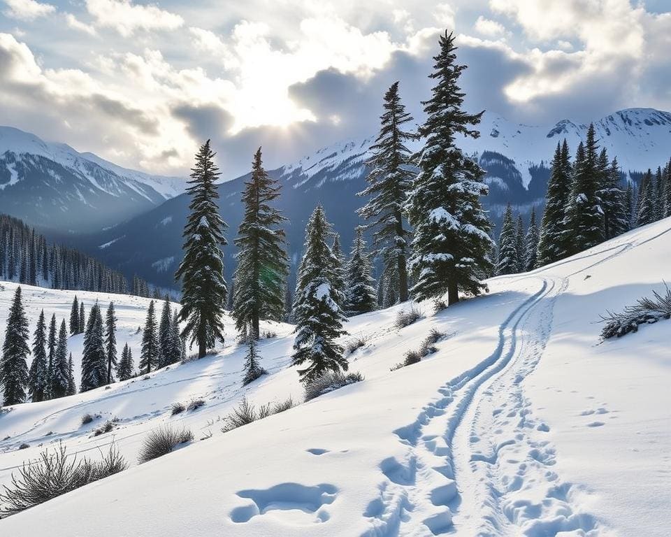 Schneeschuhwandern in unberührter Natur in Lech