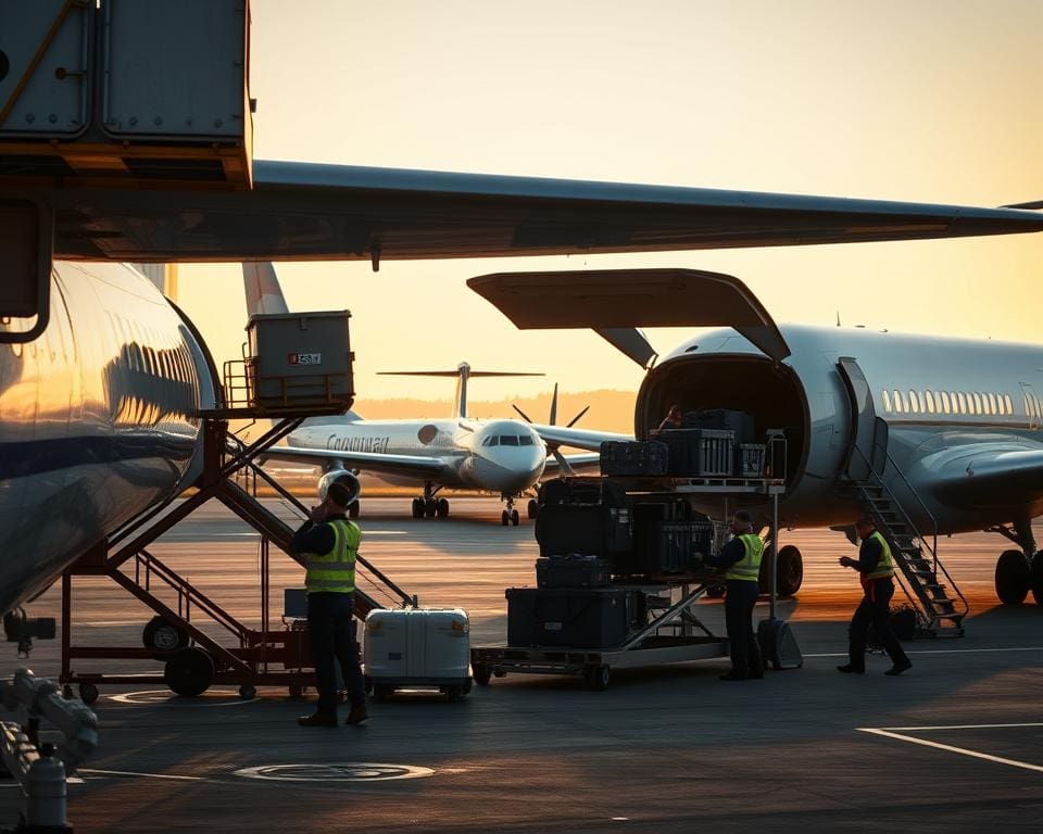 Effizientes Laden bei verschiedenen Flugzeugtypen