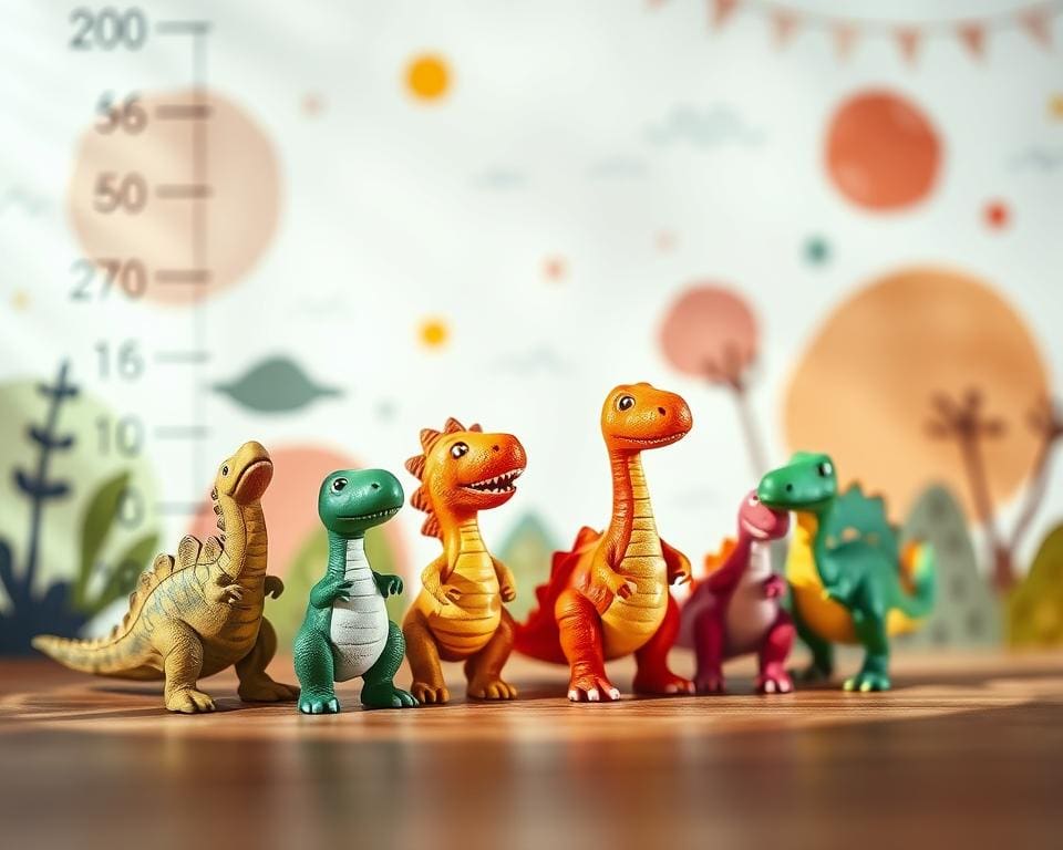 Messlatte Dinos: Wachstum spielerisch festhalten