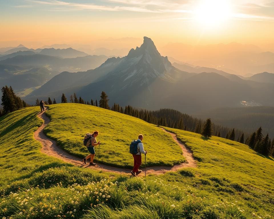 Watzmann und Wanderwege in den Bayerischen Alpen