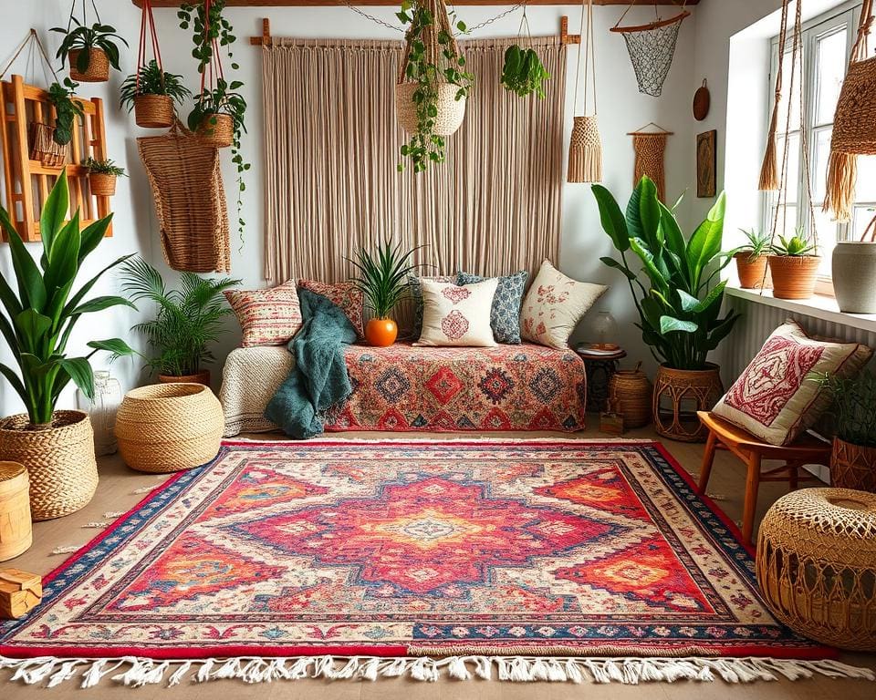 Boho-Teppiche mit inspirierenden Akzenten