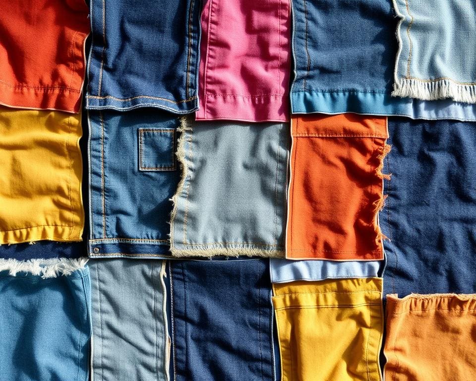 Materialien von Patchwork-Jeans