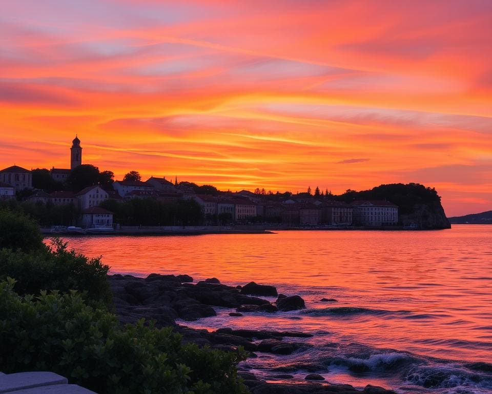 beste Reisezeit für Sonnenuntergänge in Rovinj